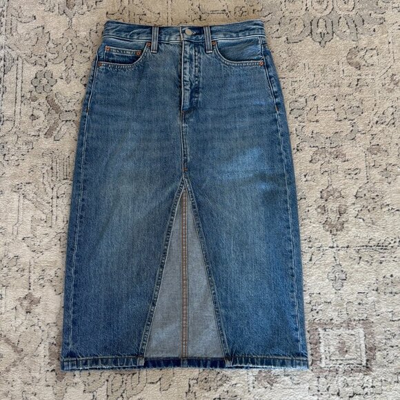 Denim Forum THE '90S HALLE DENIM SKIRT Size 25 - Picture 4 of 6